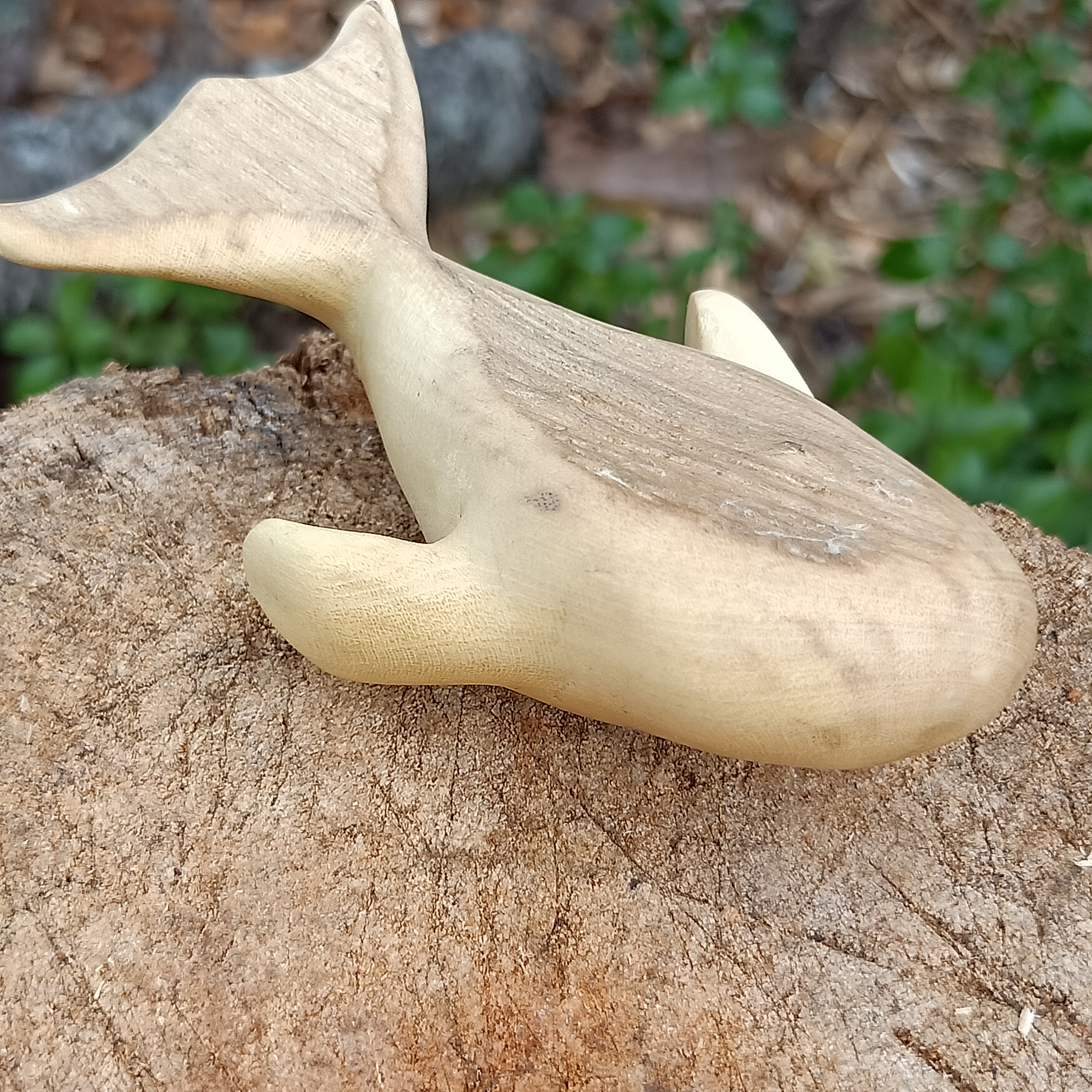 Delightful small wooden whale