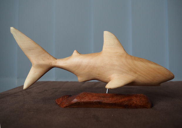 great white shark sculpture