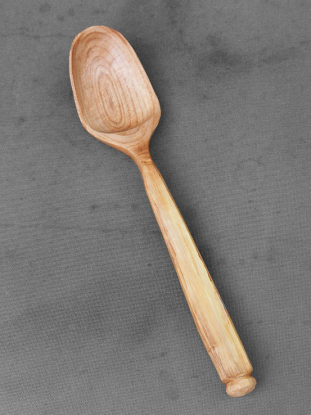 Maple serving spoon with finial