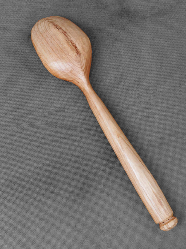 Maple serving spoon with finial