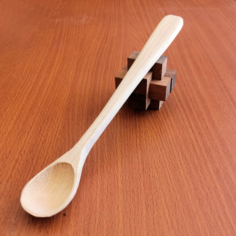 Elegant long handle Maple wood spoon